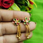 Lightweight Stone Jumkas – One Gram Gold Finish